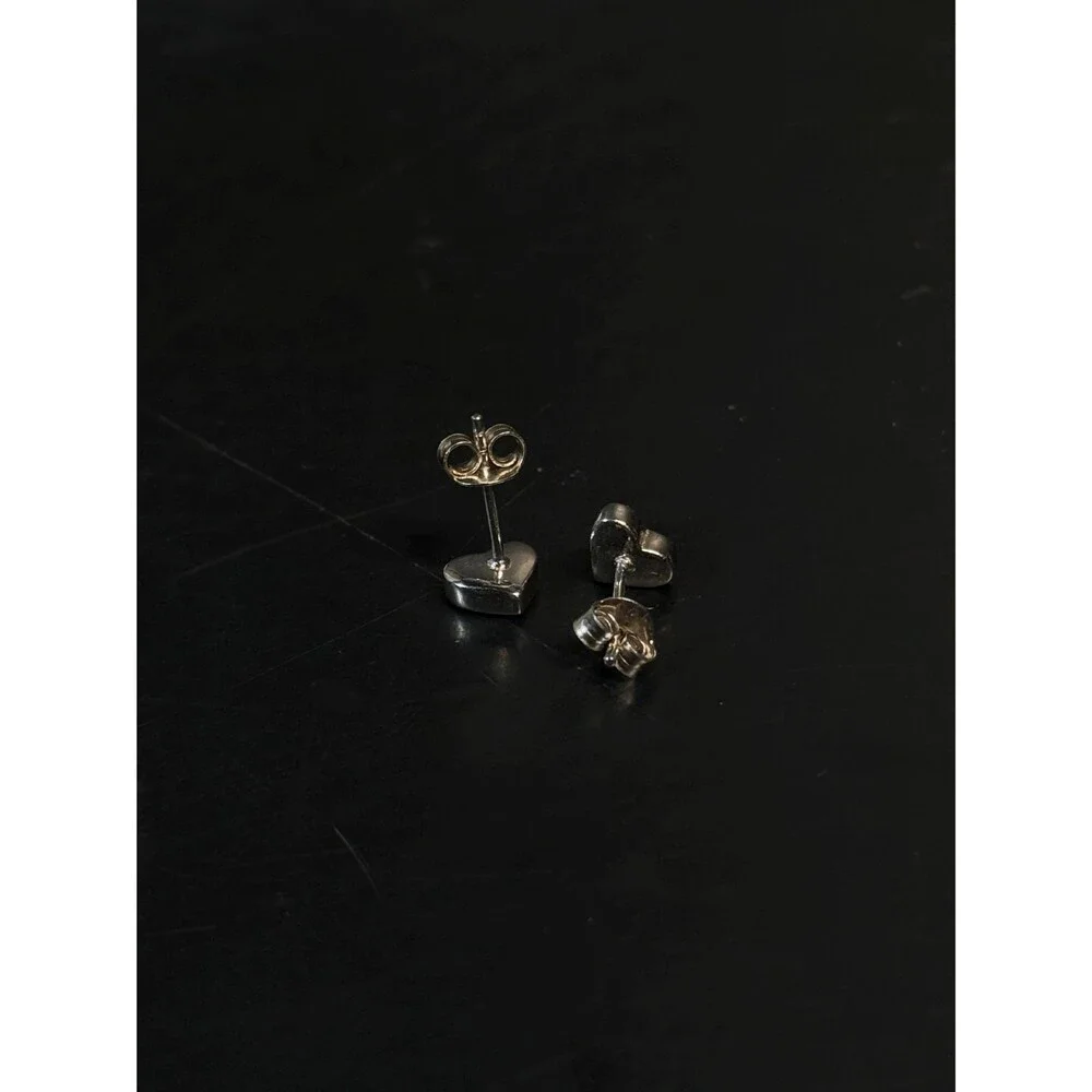 S925 Sterling Silver Heart Stud Earrings Petite Minimalist Hearts